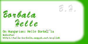 borbala helle business card